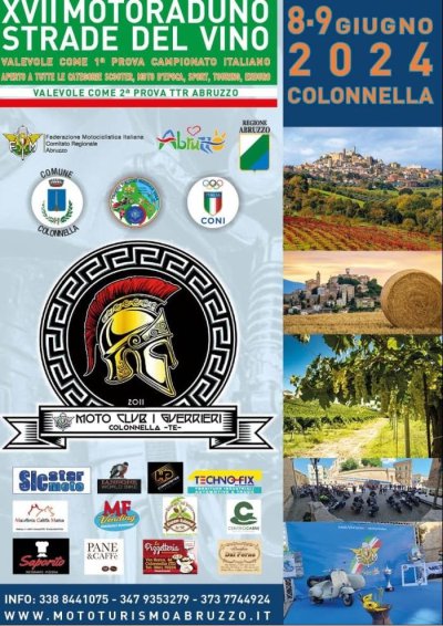 Locandina evento XVII MOTORADUNO STRADE DEL VINO