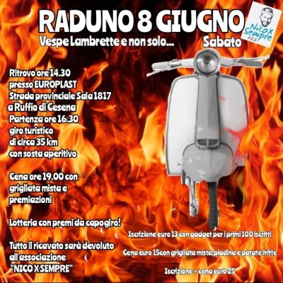 Locandina evento MOTORADUNO NICO X SEMPRE