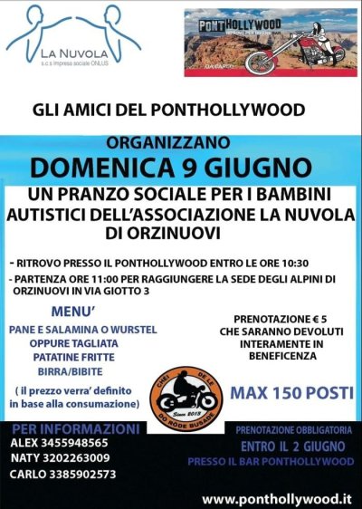 Locandina evento PRANZO SOCIALE PONTHOLLYWOOD