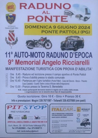 Locandina evento 11° AUTO-MOTO RADUNO AL PONTE