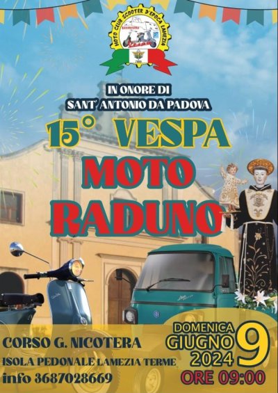 Locandina evento 15° VESPA ??T? RADUNO IN ONORE DI SANT'ANTONIO DA PADOVA