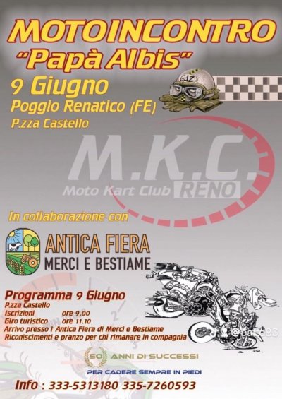 Locandina evento MOTOINCONTRO PAPA' ALBIS