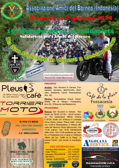 Locandina evento Motopercorso di Solidarietà 