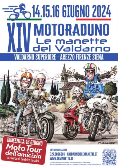 Locandina evento XIV MOTORADUNO DE LE MANETTE DEL VALDARNO