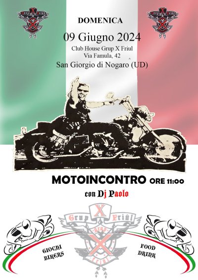 Locandina evento moto incontro 