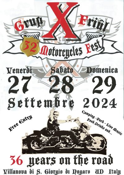 Locandina evento 32 motorcycles fest
