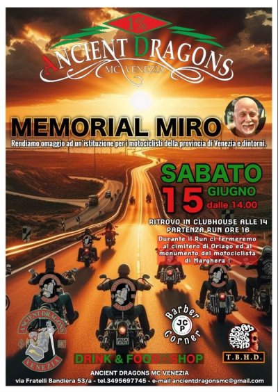 Locandina evento MEMORIAL MIRO