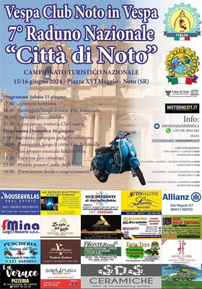 Locandina evento 7° RADUNO NAZIONALE CITTA' DI NOTO