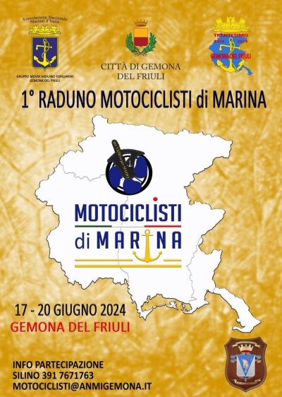 Locandina evento 1° RADUNO MOTOCICLISTI DI MARINA