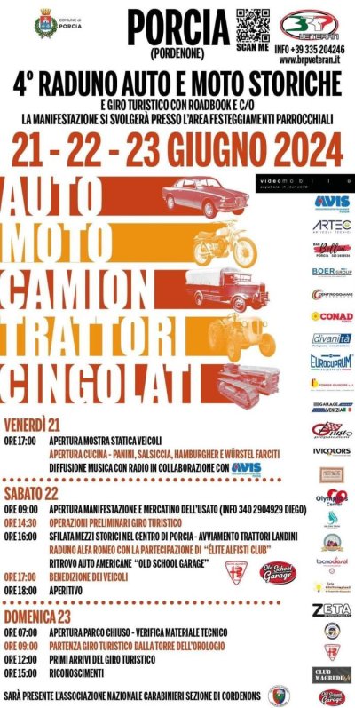 Locandina evento 4° RADUNO AUTO E MOTO STORICHE