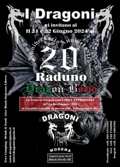 Locandina evento RADUNO DRAGONBOCIA