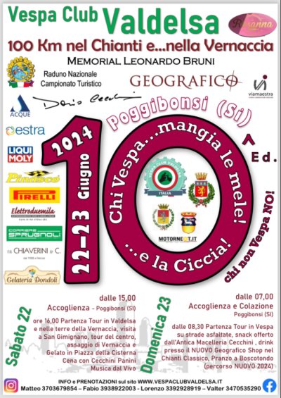 Locandina evento 100 KM NEL CHIANTI E NELLA VERNACCIA