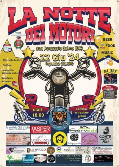 Locandina evento LA NOTTE DEI MOTORI