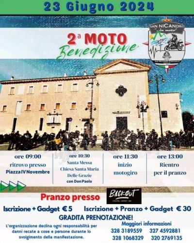 Locandina evento 2^ MOTO BENEDIZIONE