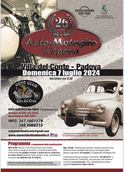 Locandina evento 26° MOTOGIRO D EPOCA