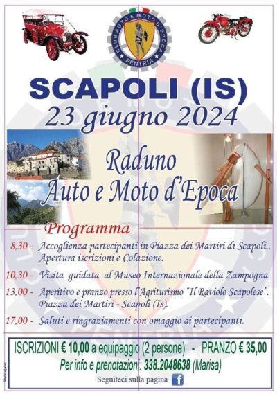 Locandina evento RADUNO MOTORI LEVADA - GIRO AUTO E MOTO D'EPOCA