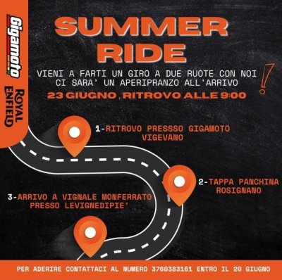 Locandina evento SUMMER RIDE