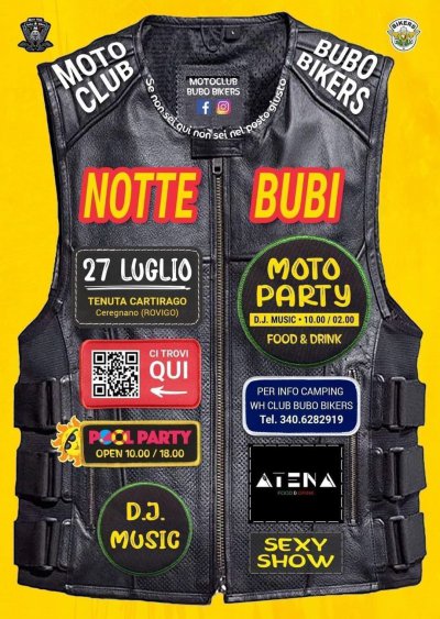 Locandina evento NOTTE BUBI 