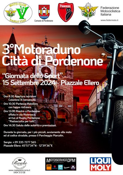 Locandina evento 3° MOTORADUNO CITTA DI PORDENONE