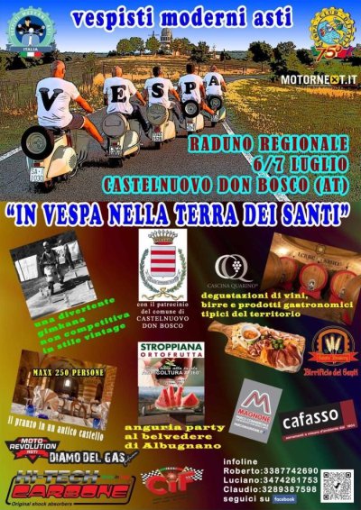 Locandina evento IN VESPA NELLA TERRA DEI SANTI