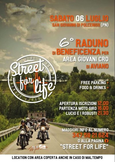 Locandina evento 6° STREET FOR LIFE