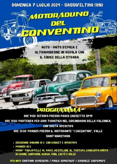 Locandina evento MOTORADUNO DEL CONVENTINO