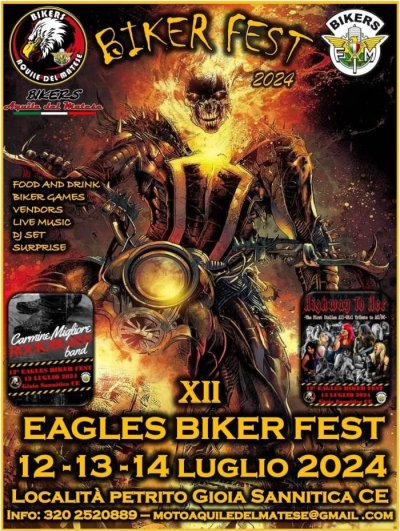 Locandina evento XII EAGLES BIKER FEST