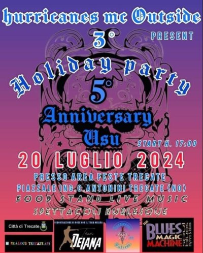 Locandina evento 3° HOLIDAY PARTY - 5° ANNIVERSARY USU