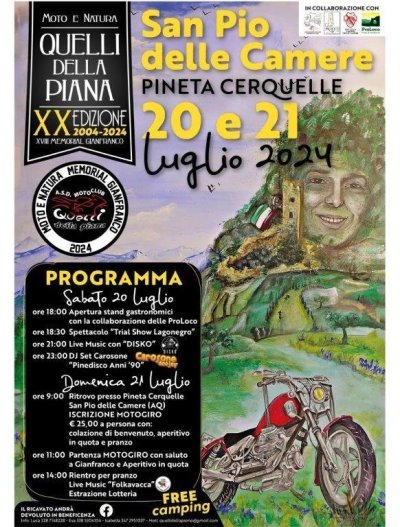 Locandina evento MOTO E NATURA "MEMORIAL GIANFRANCO"