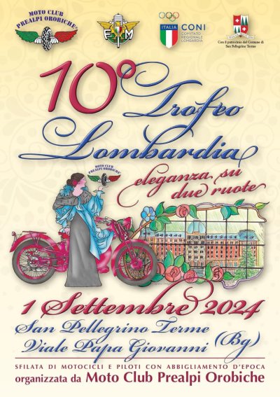 Locandina evento TROFEO LOMBARDIA L'ELEGANZA SU DUE RUOTE