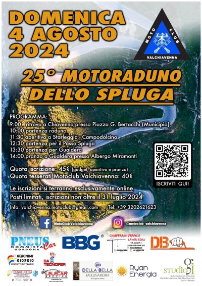 Locandina evento 25° MOTORADUNO DELLO SPLUGA