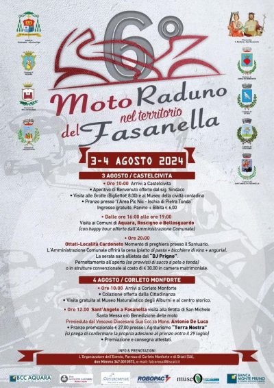 Locandina evento 6° MOTORADUNO NEL TERRITORIO DEL FASANELLA