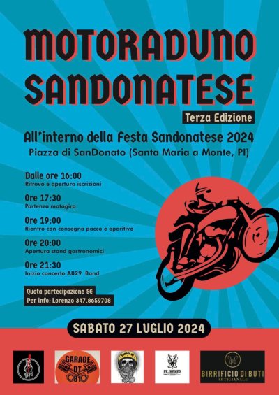 Locandina evento MOTORADUNO SANDONATESE