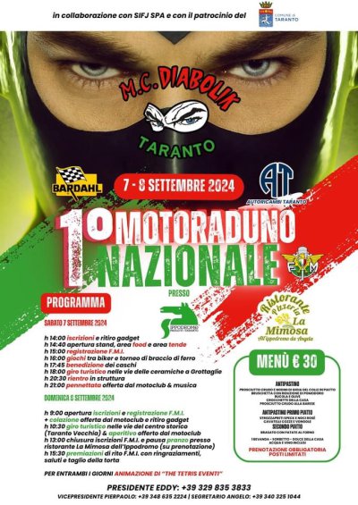 Locandina evento Motoraduno Nazionale Motoclub Diabolik