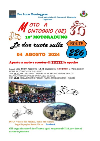 Locandina evento 10 MOTO A MONTOGGIO