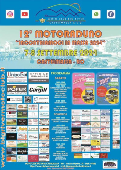 Locandina evento 12° MOTORADUNO "INCONTRIAMOCI IN MASSA 2024"