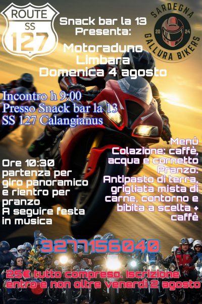 Locandina evento Motoincontro Limbara 