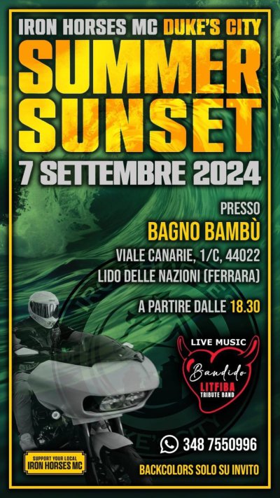 Locandina evento SUMMER SUNSET