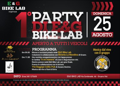 Locandina evento 1 PARTY E&G BIKE LAB
