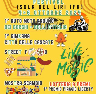 Locandina evento 1° Motor Festival di Isola del Liri