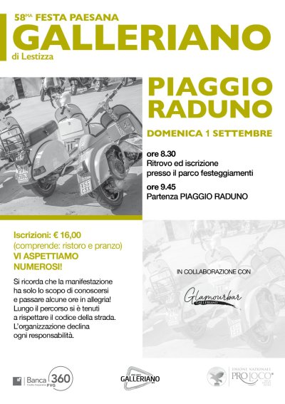 Locandina evento Piaggio raduno Galleriano