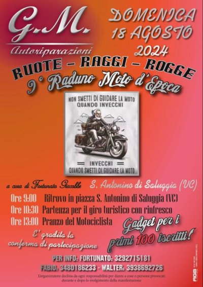 Locandina evento RUOTE - RAGGI - ROGGE