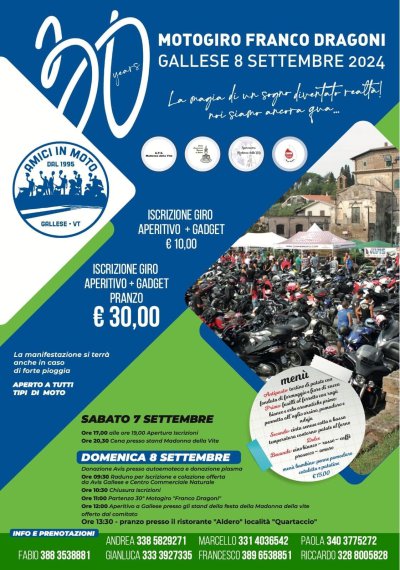 Locandina evento MOTOGIRO FRANCO DRAGONI