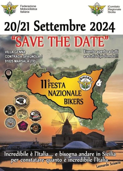 Locandina evento 11^ FESTA NAZIONALE BIKERS