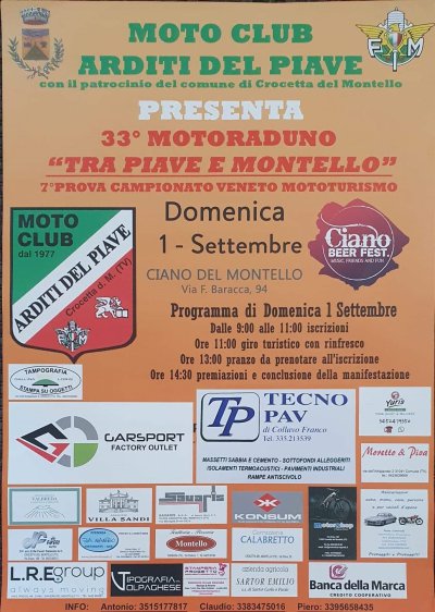 Locandina evento 33° TRA PIAVE E MONTELLO