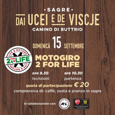 Locandina evento MOTOGIRO "SAGRE UCEI E DE VISCJE