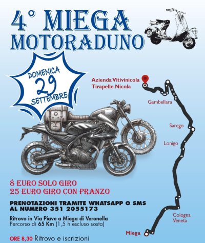 Locandina evento 4° MOTORADUNO MIEGA