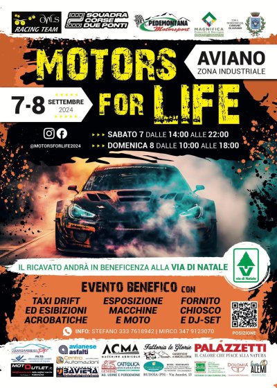 Locandina evento MOTORS FOR LIFE