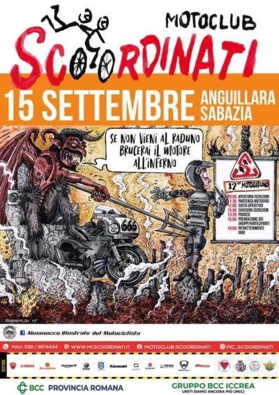 Locandina evento XII MOTORADUNO REGIONALE SCOORDINATI 