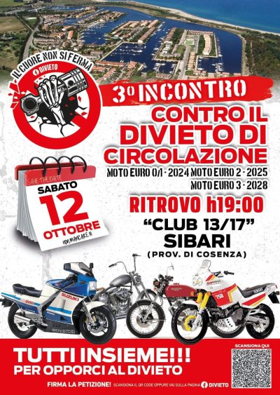Locandina evento 3° INCONTRO CONTRO IL DIVIETO DI CIRCOLAZIONE 